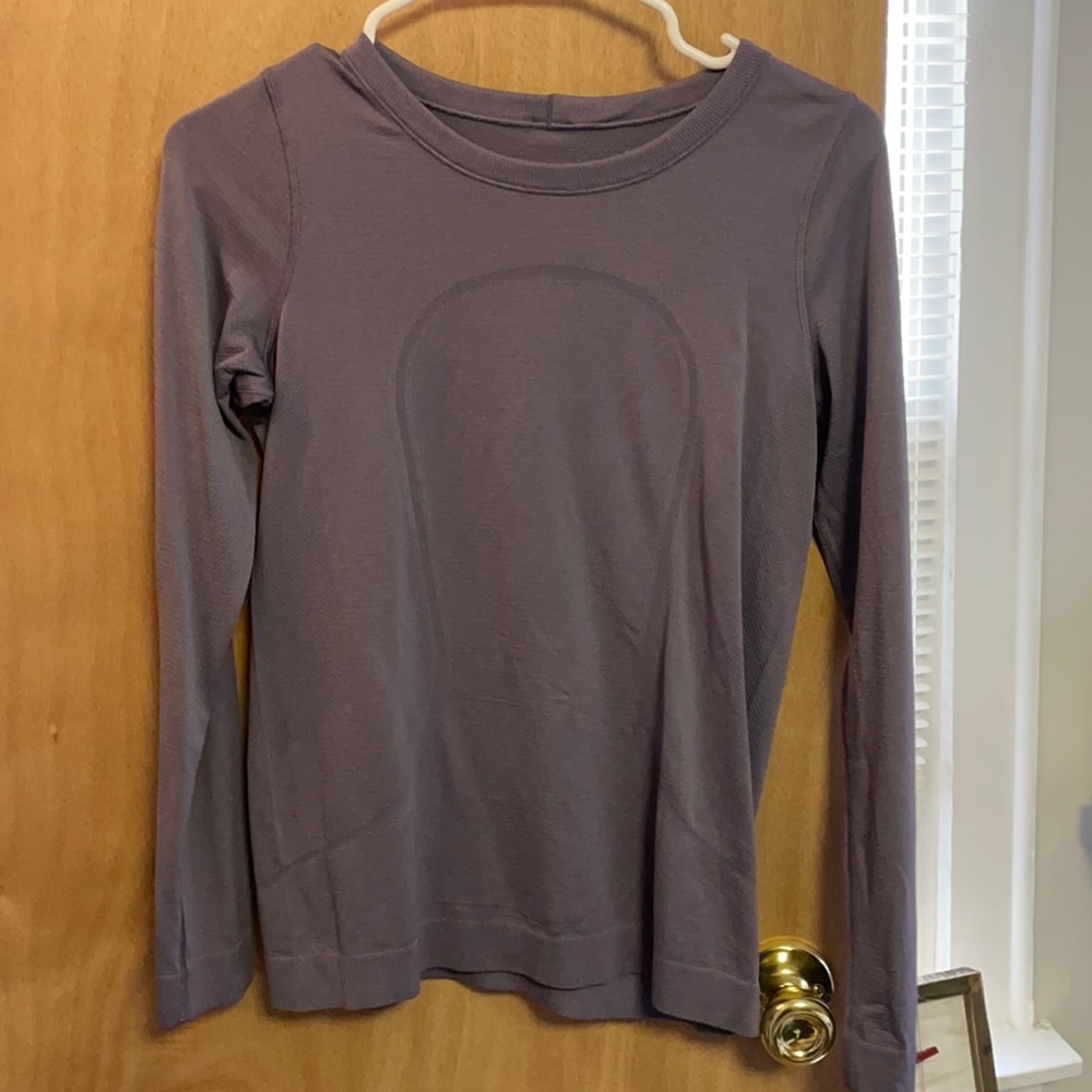 Lululemon Purple swiftly long sleeve tee size 8
